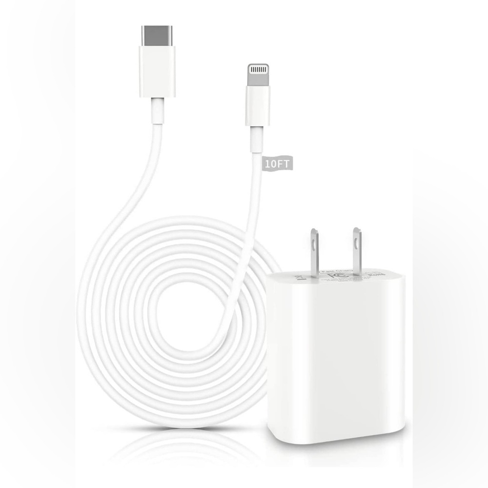 Apple iphone fast Charger with ten foot lightning cable